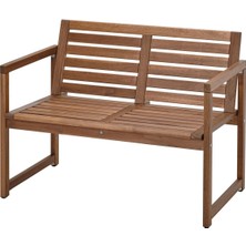 Hobiurun Bahçe Bankı, Açık Kahverengi, Mindersiz, Arkalıklı