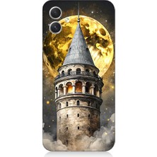 Teknomeg Samsung Galaxy A04 Uyumlu Galata Kulesi  Desenli Silikon Kılıf