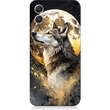 Teknomeg Samsung Galaxy A04 Uyumlu Kurt ve Ay  Desenli Silikon Kılıf