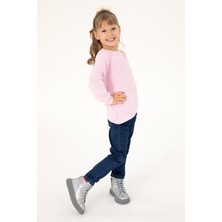 U.S. Polo Assn. Kız Çocuk Pembe Bisiklet Yaka Basic Kazak 50293601-VR041