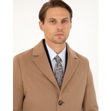 Pierre Cardin Erkek Camel Ex. Slim Fit Kaşe Kaban 50291017-VR015