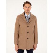 Pierre Cardin Erkek Camel Ex. Slim Fit Kaşe Kaban 50291017-VR015