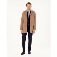 Pierre Cardin Erkek Camel Ex. Slim Fit Kaşe Kaban 50291017-VR015