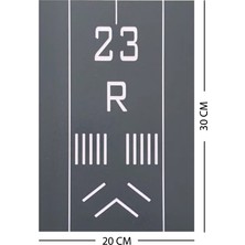 Reklambalaj 1:400 & 1:500 Ölçekli Hava Araçları Için Uçak Pisti (Havaalanı, Pist, Yol Düzeni) 20X30 cm - 3 Parça