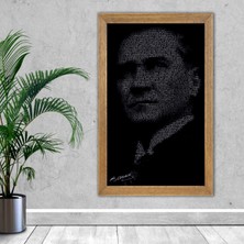 Lioncraft Ulu Önder Mustafa Kemal Atatürk Portresi, Çerçeveli Cam Tablo 30 x 45 cm