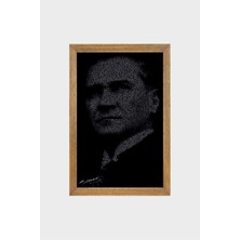 Lioncraft Ulu Önder Mustafa Kemal Atatürk Portresi, Çerçeveli Cam Tablo 30 x 45 cm