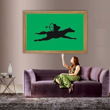Lioncraft Avar Imparatorluğu Devleti Bayrağı  Tablo, Çerçeveli Cam Tablo 30 x 45 cm