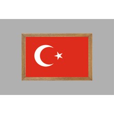 Lioncraft Türkiye Cumhuriyeti Devleti Bayrağı Tablo, Çerçeveli Cam Tablo 20 x 30 cm