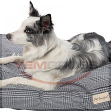 Pet Comfort Lima  Lacivert Kareli Köpek Yatağı M 90x60cm