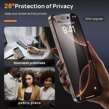 iPhone 16 Pro Uyumlu Hayalet Ekran Koruyucu Premium Privacy Temperli Cam Ekran Koruma