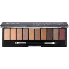 Flormar-Yoğun Pigmentli ve Kremsi Dokulu Eyeshadow Palette 10 Renkli Far Paleti (004 Metalik Renk Tonları) 8690604551705