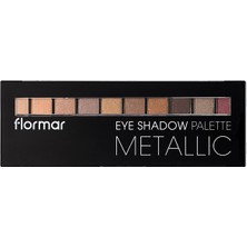 Flormar-Yoğun Pigmentli ve Kremsi Dokulu Eyeshadow Palette 10 Renkli Far Paleti (004 Metalik Renk Tonları) 8690604551705