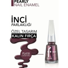 Pearly Yoğun Işıltı Veren Uzun Süre Kalıcı Sedefli Oje (PL418 Chrome Purple) 8682536035576