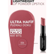 Lightweight Lip Powder Ultra Hafif Nemlendirici Stick Mat Ruj (006 Routine For Me) 8682536061742