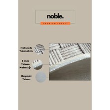 Noble Halı Dijital Baskı Çerçeveli Modern Oval Salon Oturma Odası Yolluk Halısı