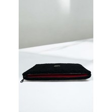 Eles Company Siyah Peluş Tablet Çantası, Siyah Peluş Tablet Kılıfı, Peluş Tablet Kılıfı