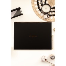 Matt Notebook 2025 Masaüstü Planlayıcı Takvim 25X35 cm - Siyah