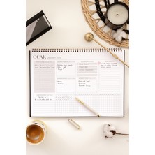 Matt Notebook 2025 Masaüstü Planlayıcı Takvim 25X35 cm - Siyah