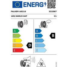 Falken 185/60 R15 Tl 84T Euroall Season AS210 4 Mevsim Oto Lastiği (Üretim Yılı:2024)