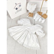 Hobidik Baby Bebek Çocuk Kırık Beyaz Papatya Pelerin Yakalı Mevlüt Elbise Seti