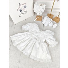 Hobidik Baby Bebek Çocuk Kırık Beyaz Papatya Pelerin Yakalı Mevlüt Elbise Seti