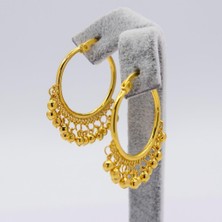 Latif Kuyumcu 22 Ayar Altın Küpe Sallantılı Salkım Halka Küpe LKKP1326