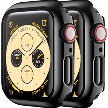 Habilis Apple Watch 9/8/se/7/6/5/4/3/2/1 Seri Uyumlu 45MM 44MM 42MM 41MM 40MM 38MM Akıllı Saat Parlak Şık Kasalı Ekran Koruyucu