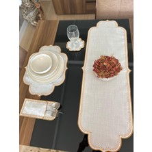 'PAVRİ' Yemek Servis Takımı Açık Krem Supla