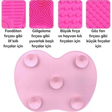 Pratik Kolay Makyaj Fırçası Temizleme Matı Aparatı Aleti Küçük (4767) - DSR3213-3427
