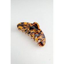 Modex Leopar Desenli Uzun Geometrik Kıskaç Toka (10CM)