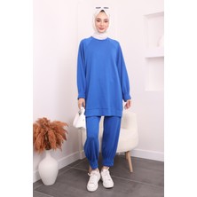 Saks Mavi Kol Ve Paça Nervürlü Oys Takım