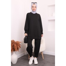 Siyah Kol Ve Paça Nervürlü Oys Takım