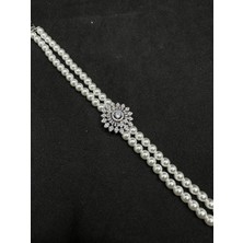 Luna Gümüş İncili Tasarım Gümüş Set GERDANLIK BİLEKLİK YÜZÜK KÜPE