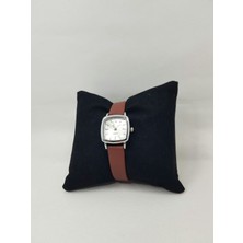 Esrada Quartz Retro Minimal Vintage Deri Kordon Kadın Kol Saati Bordo