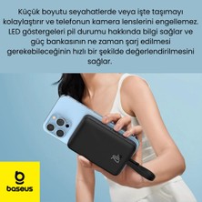 Baseus 20W 10000MAH Iphone Lightning Kablolu ve Kablosuz Şarjlı Magsafeli Süper Hızlı Powerbank