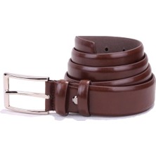 Dagoster DMK26-302 Kahve 3,5 cm Suni Deri Erkek Kemer