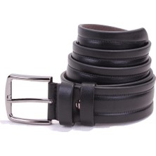 Dagoster DMK26-351 Siyah 4 cm Suni Deri Erkek Kemer