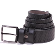 Dagoster DMK26-352 Siyah 4 cm Suni Deri Erkek Kemer