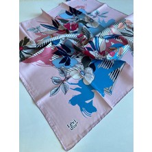 Levidor Tivil Ipek Eşarp 40085 Pembe Karışık Desen