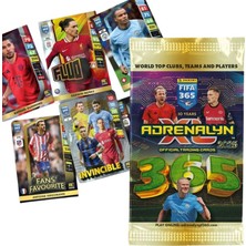 Panini Fifa 365 Adrenalynxl 2025 Booster Trading Card 5'li Paket Seti (5 Pakette 30 Kart)