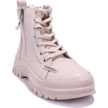 Dagoster DZA07-627586 Bej Ortopedik Günlük Düztopuk Kadın Bot