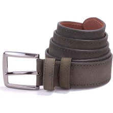Dagoster DMK26-464DG Haki 4 cm  Deri Erkek Kemer