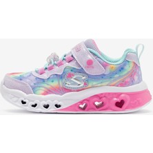Skechers Flutter Heart Lights - Groovy Swirl Büyük Kız Çocuk Lavanta/Açik Mavi Işıklı Spor Ayakkabı 303253L Lvaq