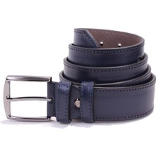Dagoster DMK26-354 Lacivert 4 cm Suni Deri Erkek Kemer