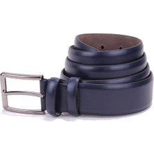Dagoster DMK26-302 Lacivert 3,5 cm Suni Deri Erkek Kemer