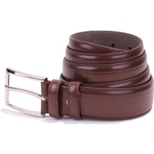Dagoster DMK26-301 Kahve 3,5 cm Suni Deri Erkek Kemer
