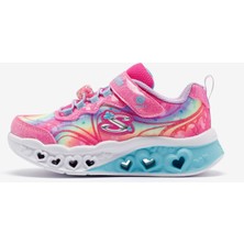 Skechers Flutter Heart Lights - Groovy Swirl Büyük Kız Çocuk Pembe Işıklı Spor Ayakkabı 303253L Hplv