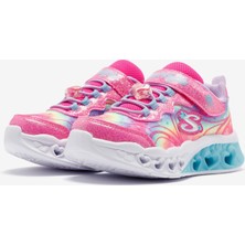 Skechers Flutter Heart Lights - Groovy Swirl Büyük Kız Çocuk Pembe Işıklı Spor Ayakkabı 303253L Hplv