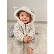 Welsoft Peluş Unisex Fermuarlı Kışlık Bebek Uyku Tulumu Bebek Tulumu Çocuk Tulumu Çocuk Kostümü