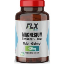 Flx Magnezyum Bisglisinat Malat Taurat Glukonat 60 Tablet